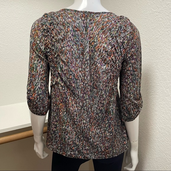 Anthro• Ett Twa Multicolor Plaited Shoulder Tee Sz S - Picture 4 of 7